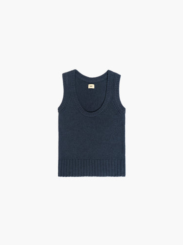 Oddli Cable Knit Vest - blue