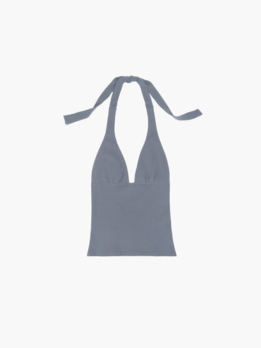 Oddli Halter Top - light blue