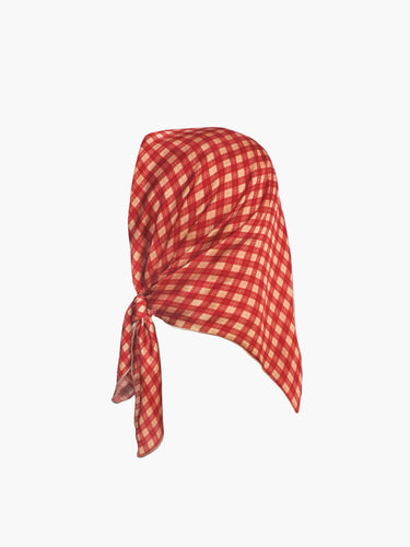 Oddli The Oddli Scarf - red-orange plaid