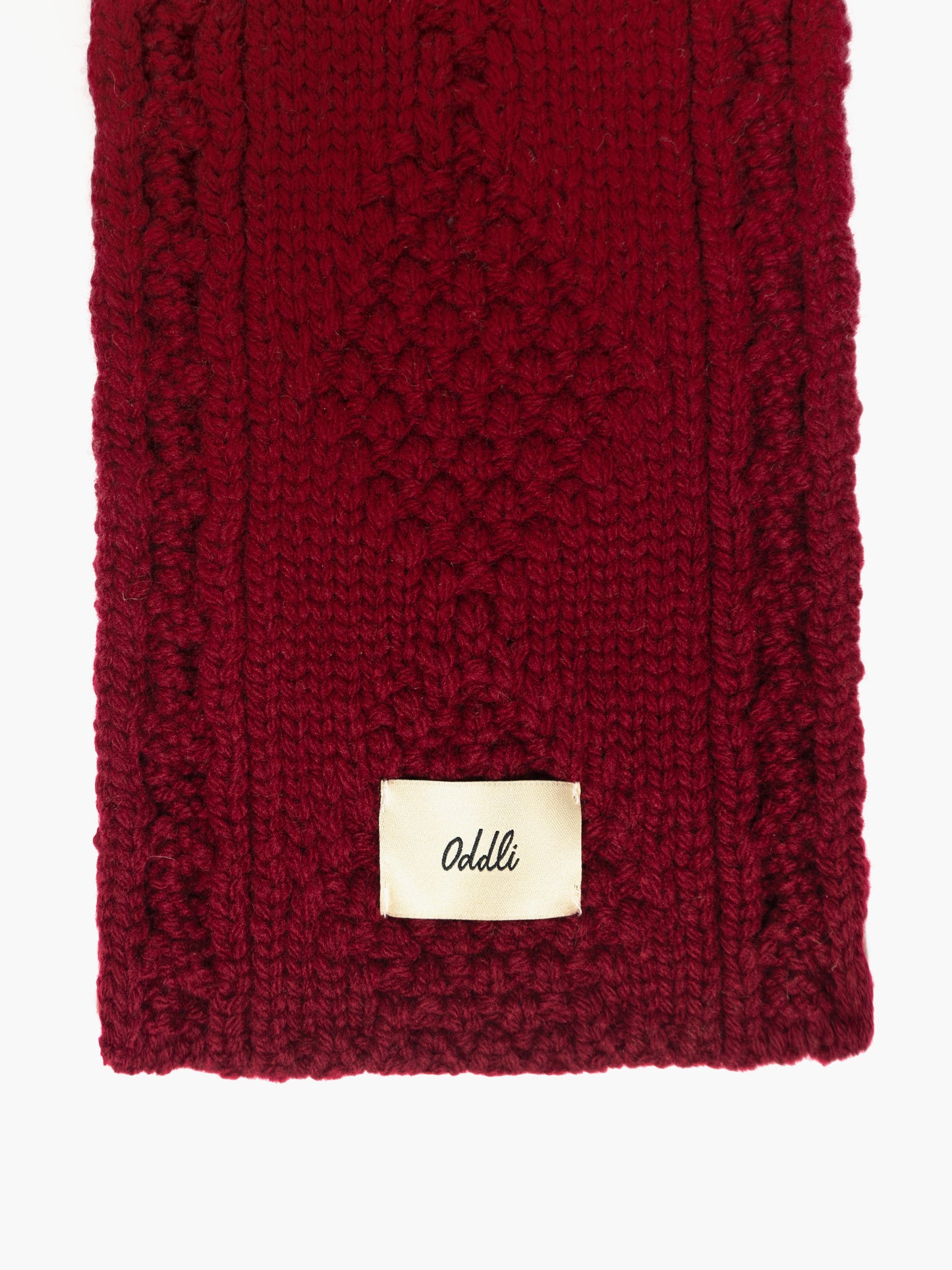 Cable Knit Skinny Scarf