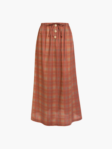 Plaid Maxi Skirt