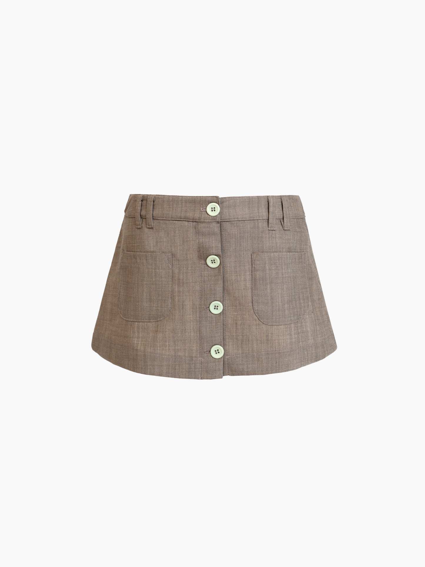 Button Suit Mini Skirt