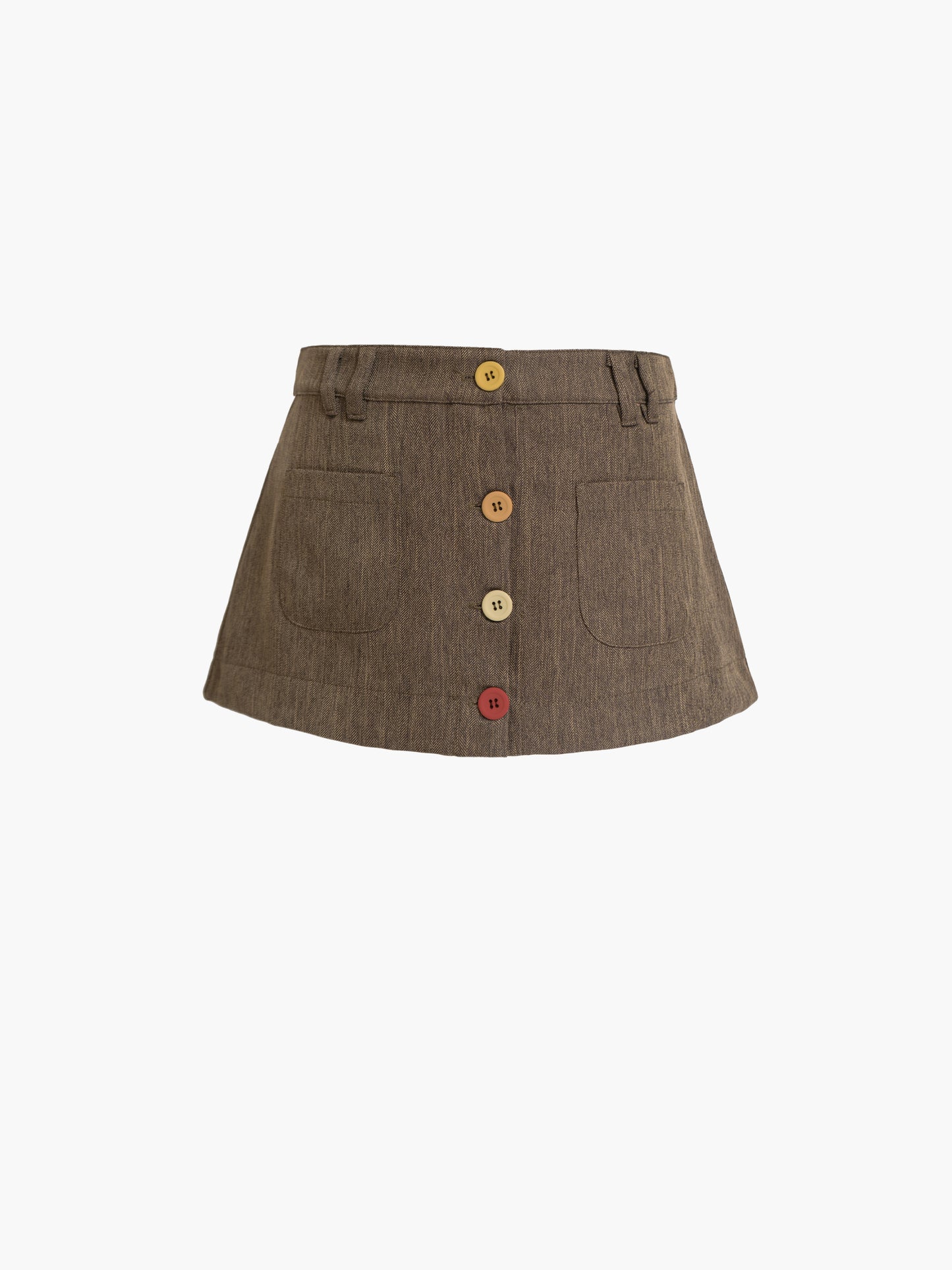 Button Suit Mini Skirt