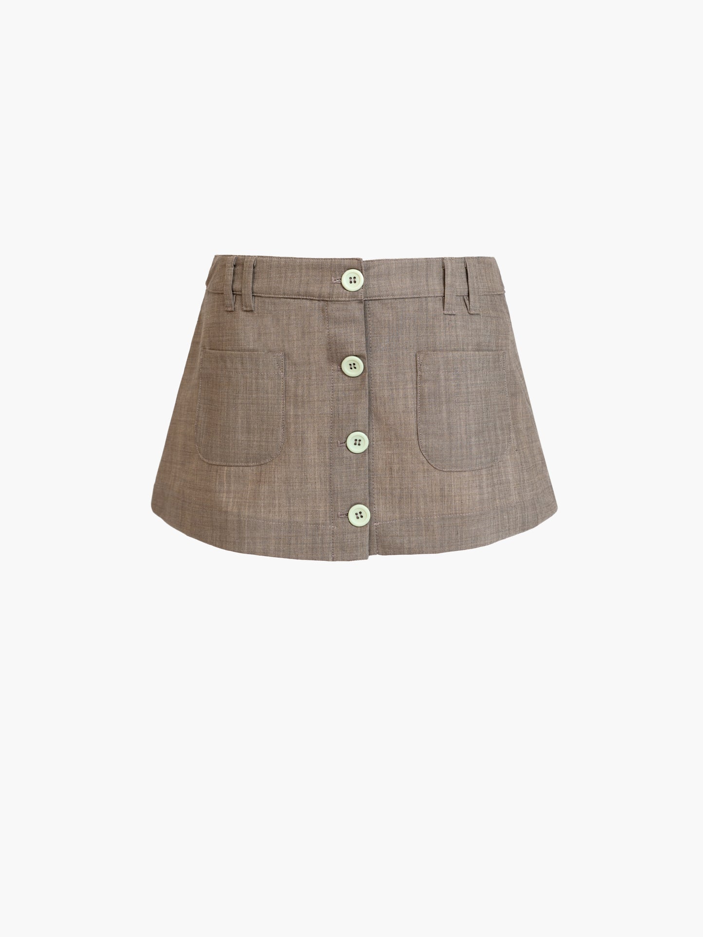 Button Suit Mini Skirt