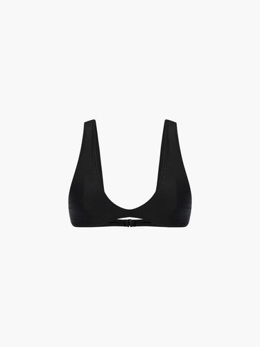 Oddli Scoop Neck Bikini Top - black