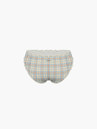 Oddli Bloomer Bikini Bottom - cream plaid