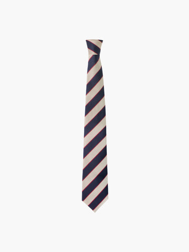 Oddli Striped Silk Tie - navy stripe