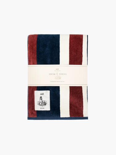 Oddli Oddli Towel - navy and red stripe