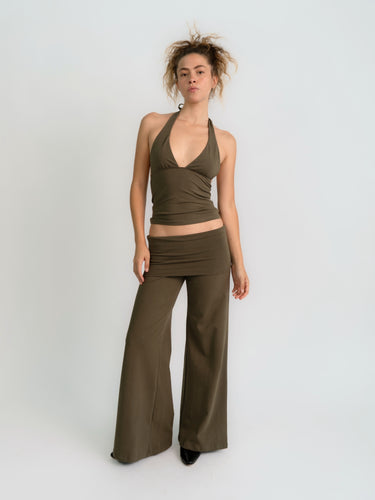 Oddli Wide Leg Pant - green