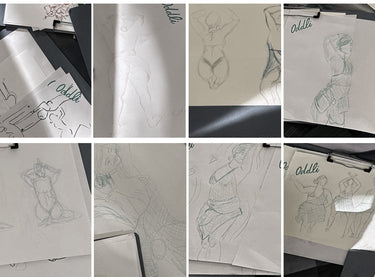 grid of figure drawings
